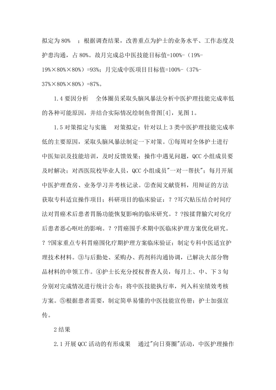 品管圈活动提高中医护理操作落实率的效果_第3页