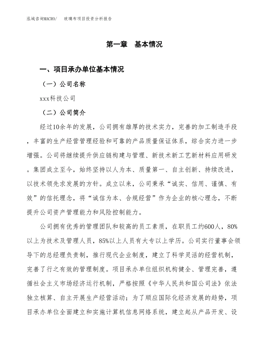 玻璃布项目投资分析报告（总投资3000万元）（14亩）_第2页