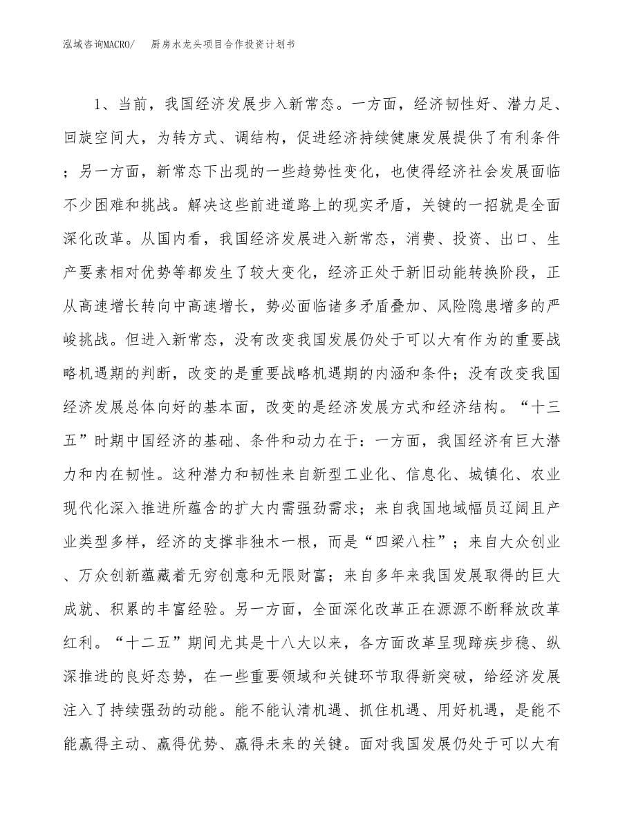 厨房水龙头项目合作投资计划书.docx_第5页