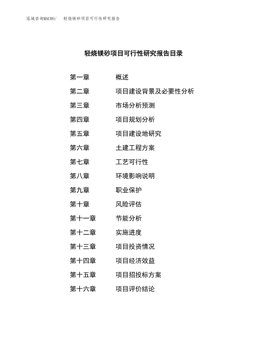 轻烧镁砂项目可行性研究报告汇报设计.docx_第3页