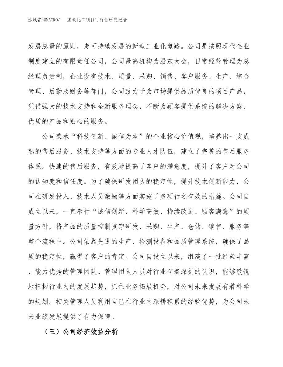 煤炭化工项目可行性研究报告汇报设计.docx_第5页