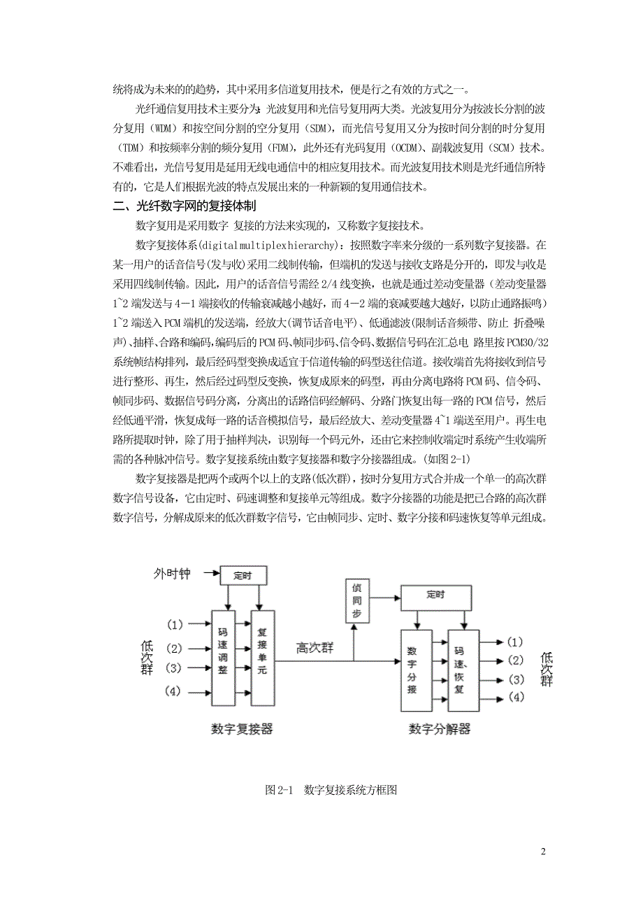 光纤通信的复用技术的研究解析_第2页