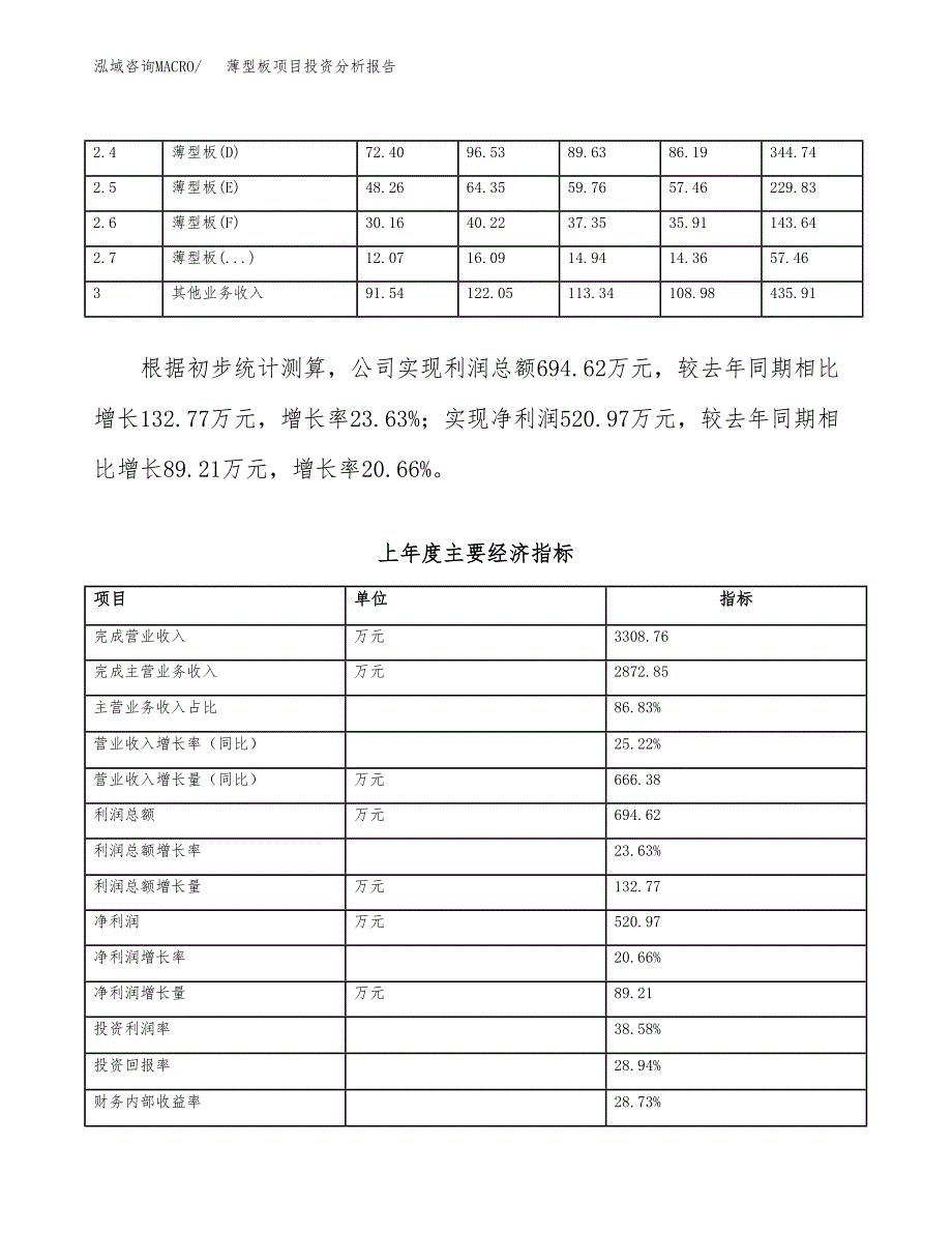 薄型板项目投资分析报告（总投资2000万元）（10亩）_第3页