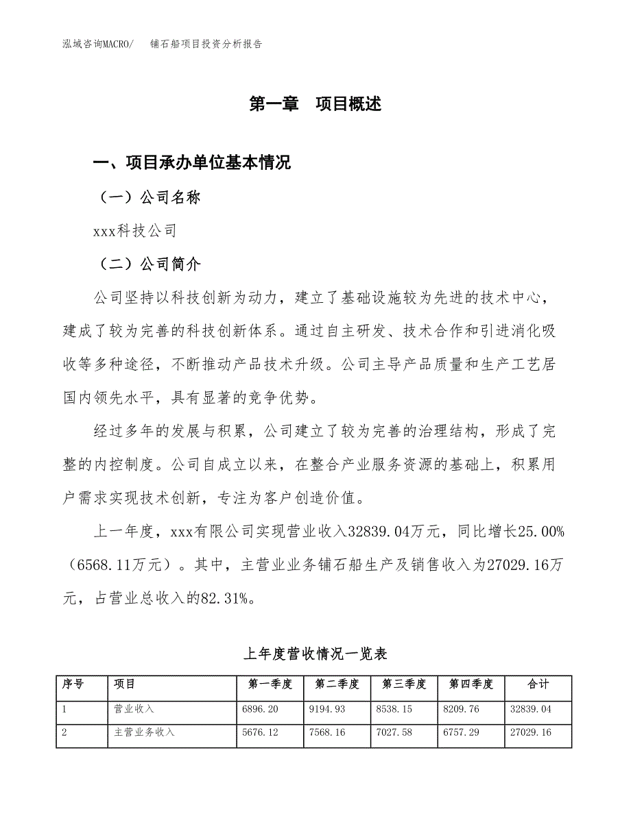 铺石船项目投资分析报告（总投资15000万元）（66亩）_第2页