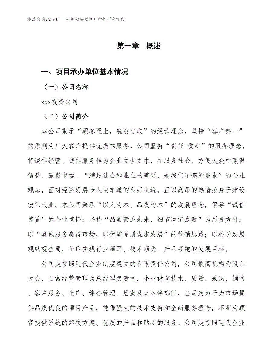 矿用钻头项目可行性研究报告汇报设计.docx_第4页