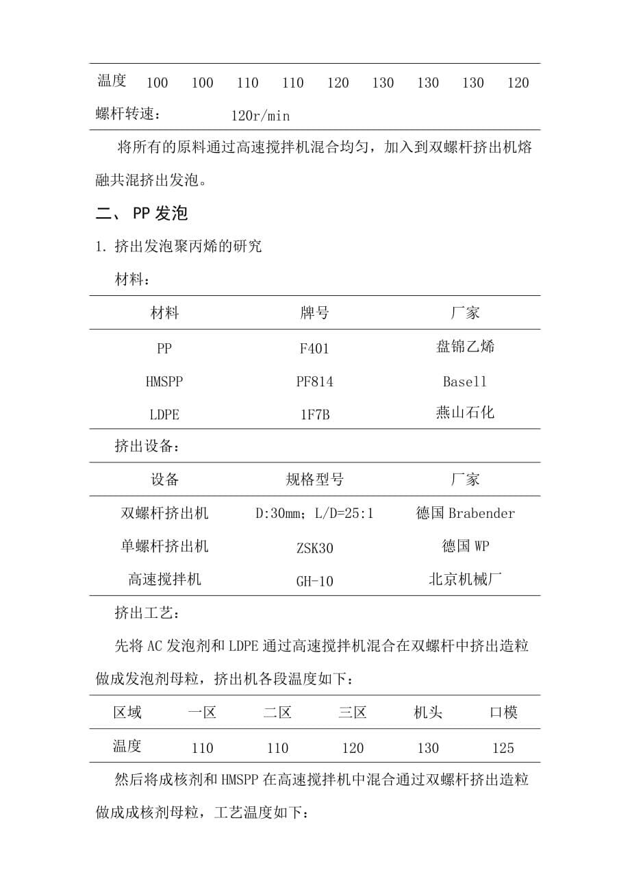 关于双螺杆用于做发泡聚乙烯及聚丙烯方面的汇总解析_第5页