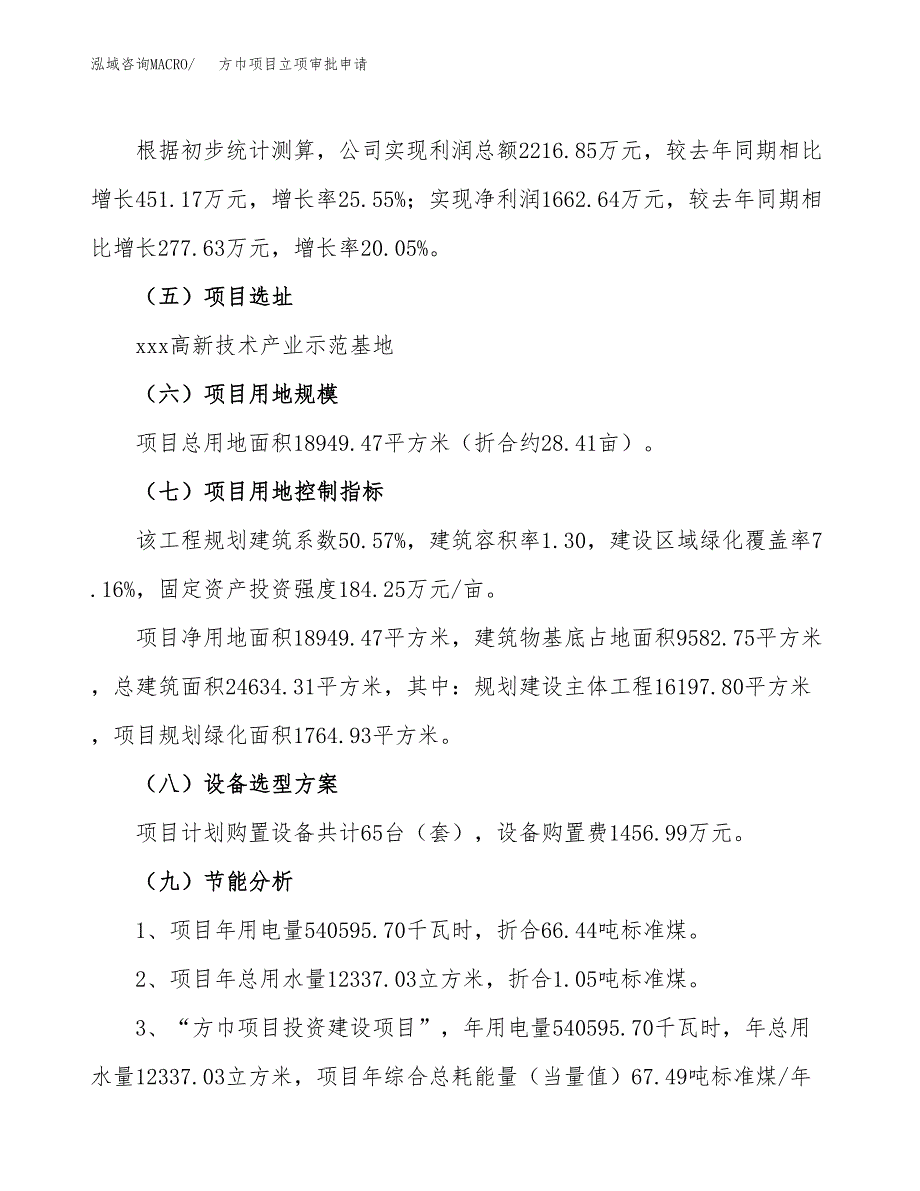 方巾项目立项审批申请（模板）_第3页