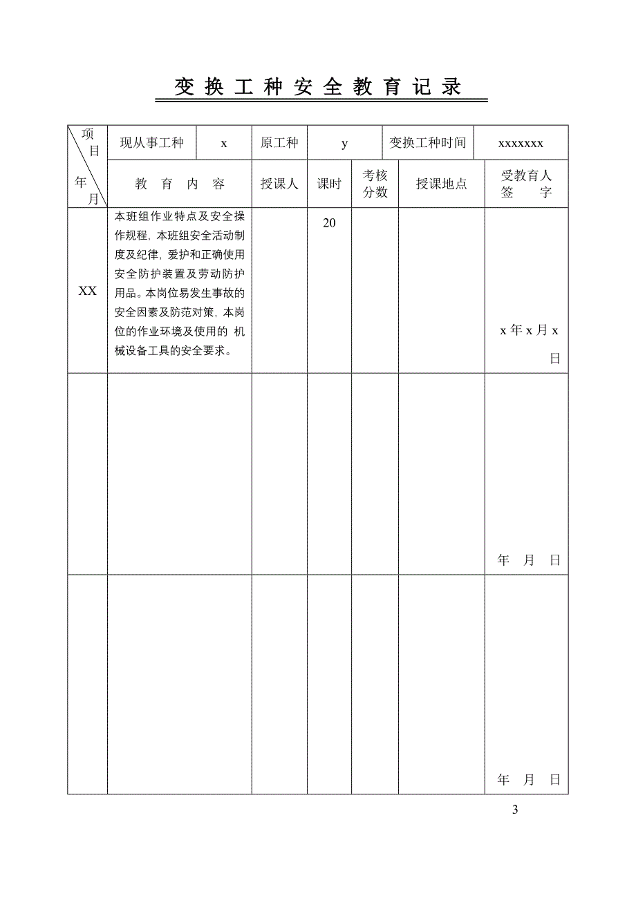 新入厂工人三级安全教育记录-1_第2页