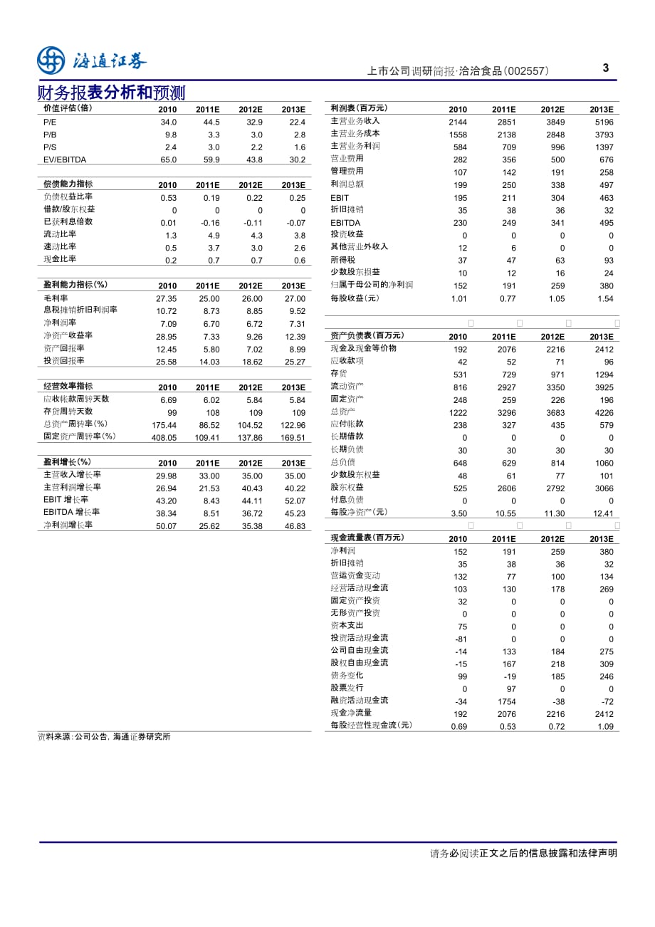 洽洽食品（002557）调研简报：瓜子细分行业龙头开发薯片新市场_第3页