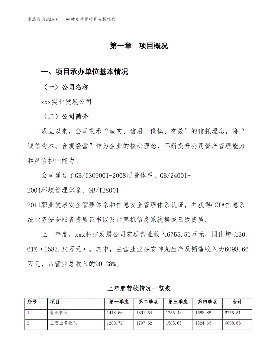 安神丸项目投资分析报告（总投资5000万元）（16亩）_第2页