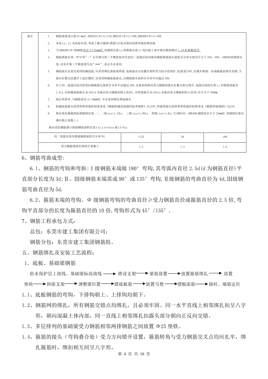 盈丰商住中心钢筋工程施工方案2_第4页