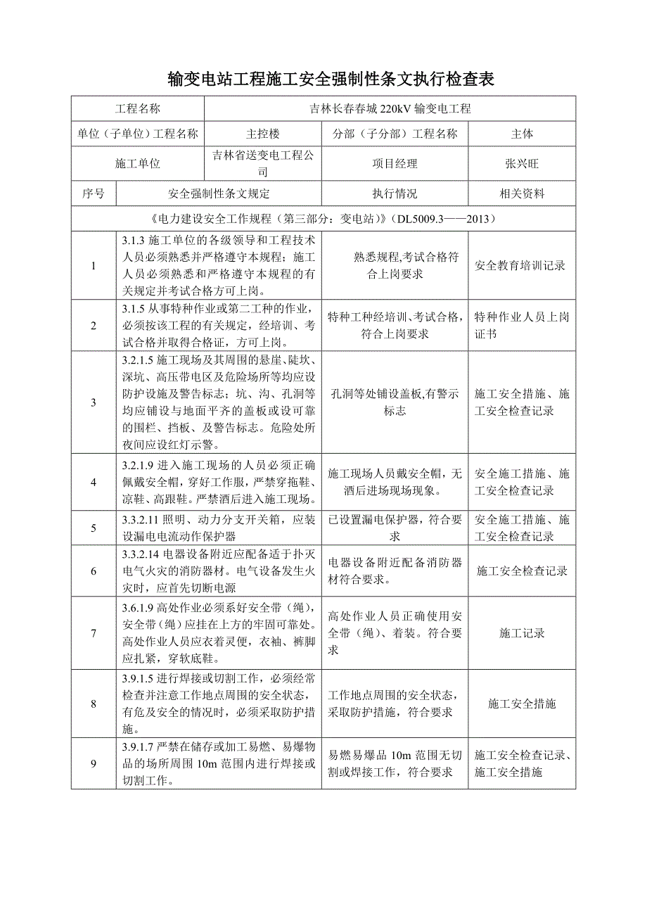 输变电工程监理安全强制性条文执行检查表解析_第3页