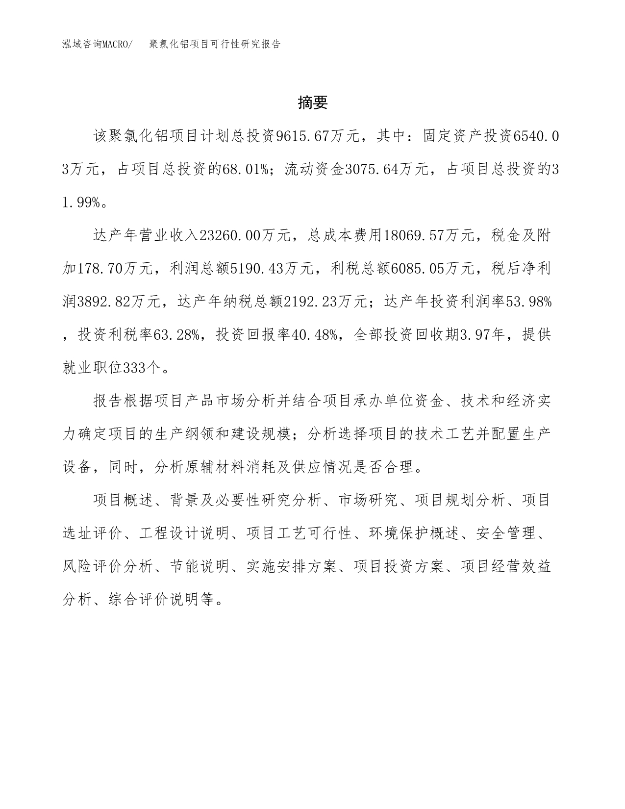 聚氯化铝项目可行性研究报告汇报设计.docx_第2页