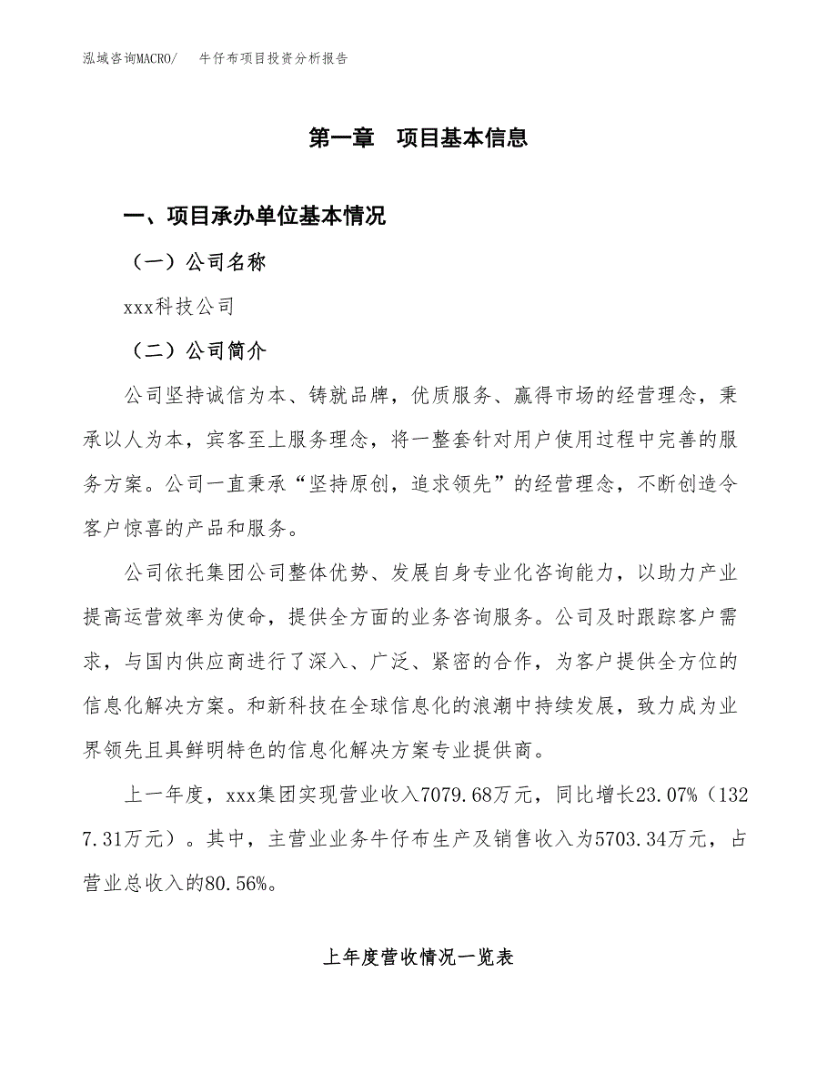 牛仔布项目投资分析报告（总投资10000万元）（50亩）_第2页