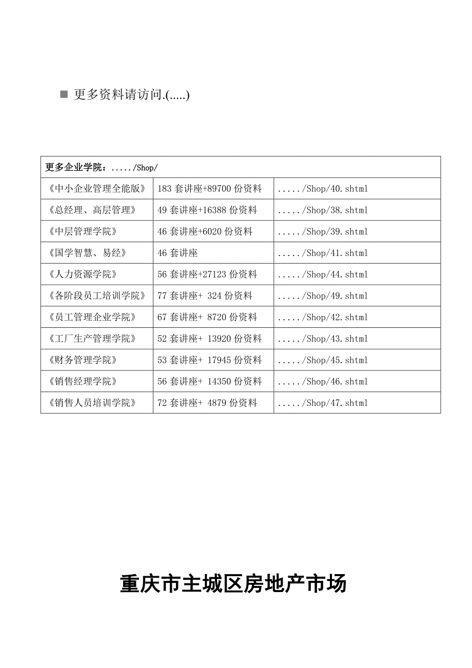 重庆市主城区房地产市场周动态汇总告（_第1页