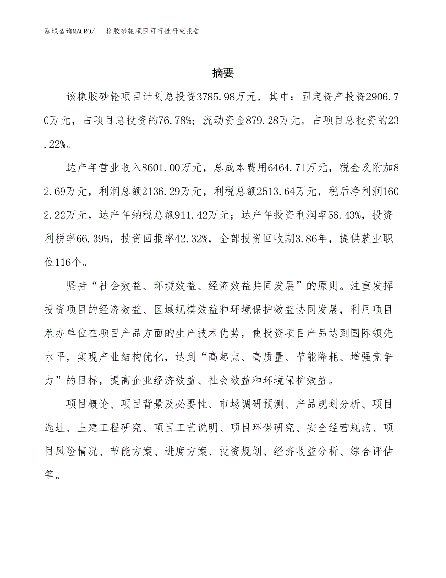 橡胶砂轮项目可行性研究报告汇报设计.docx_第2页