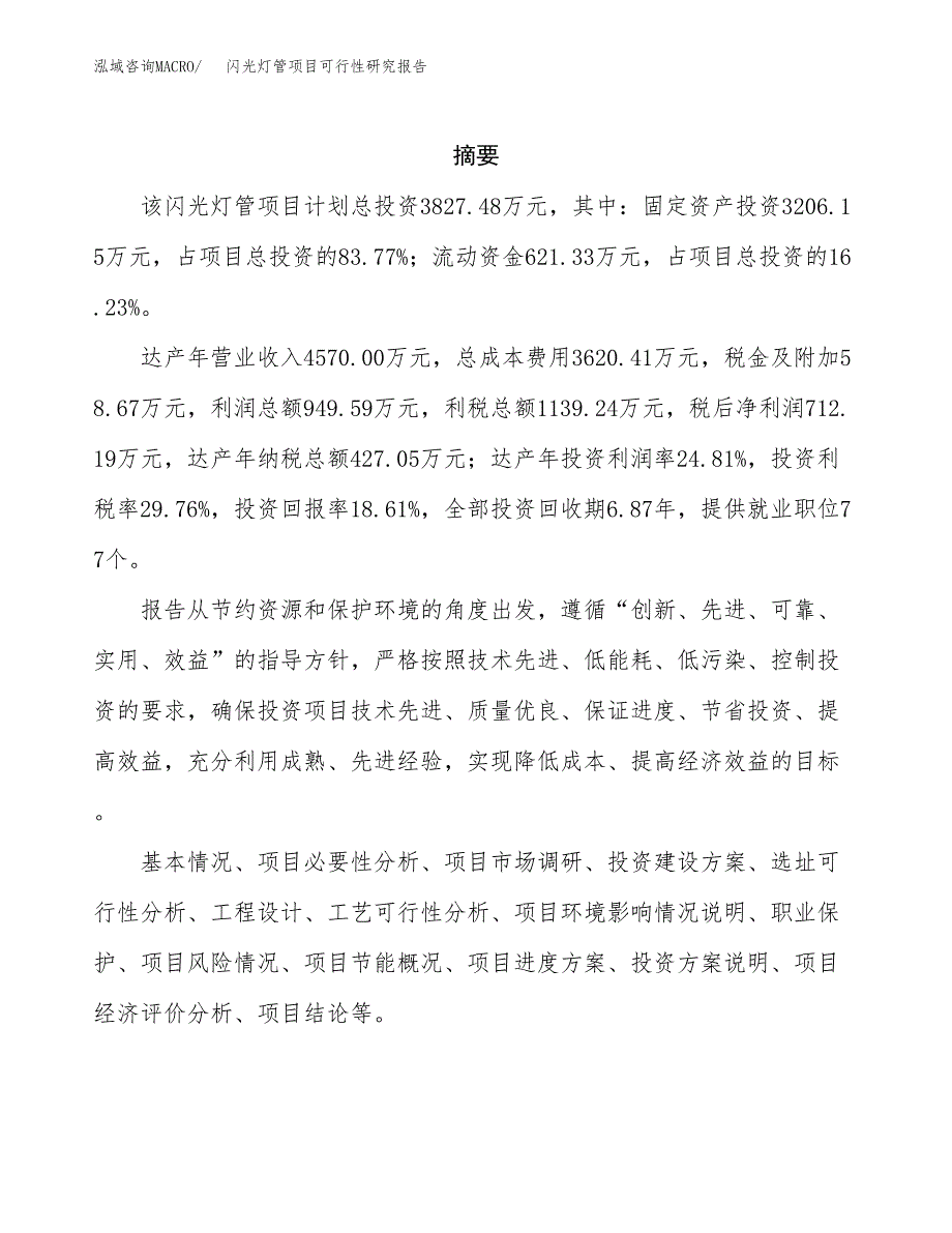 闪光灯管项目可行性研究报告汇报设计.docx_第2页