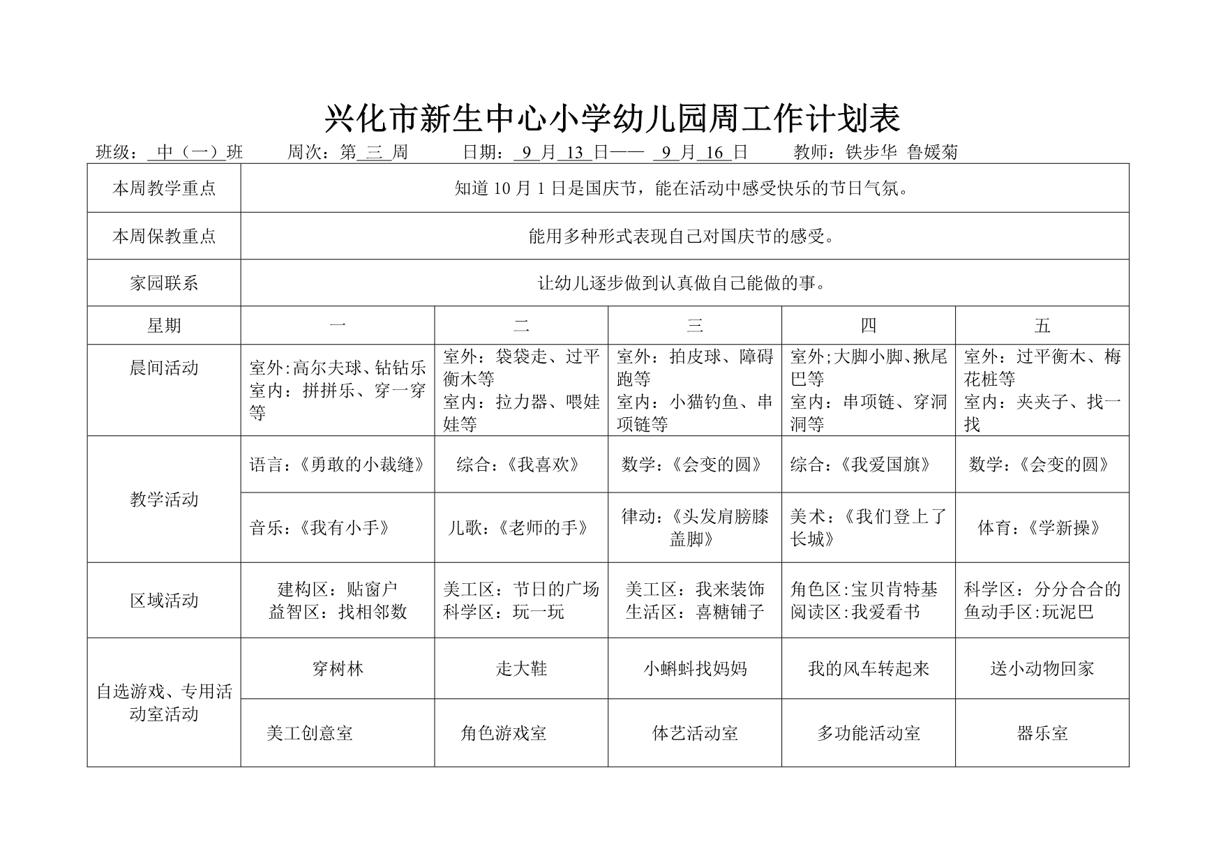 幼儿园周工作计划表[2]_第3页