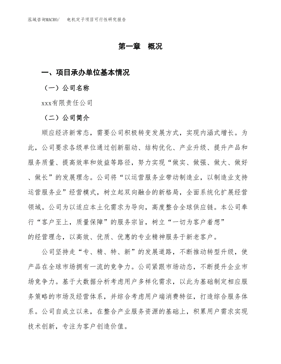 电机定子项目可行性研究报告汇报设计.docx_第4页