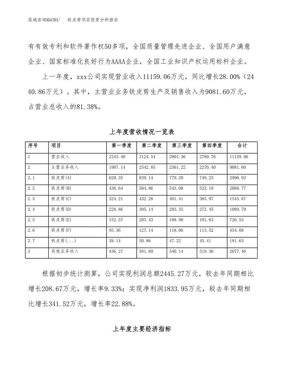 铁皮剪项目投资分析报告（总投资9000万元）（41亩）_第3页