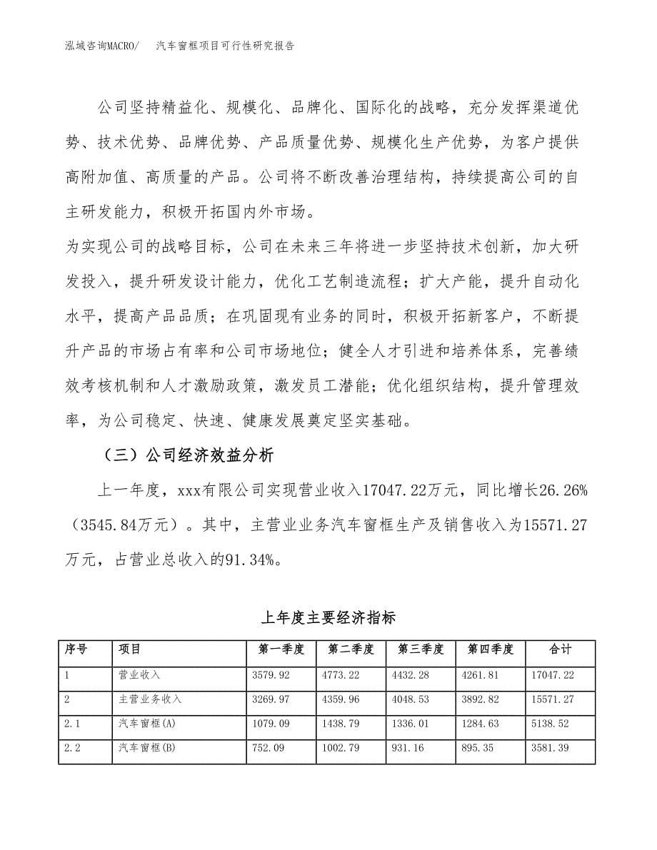 汽车窗框项目可行性研究报告汇报设计.docx_第5页