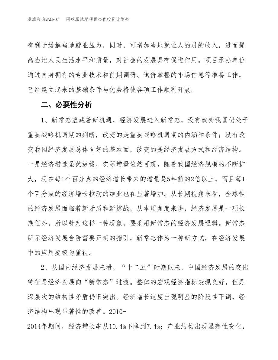 网球场地坪项目合作投资计划书.docx_第5页