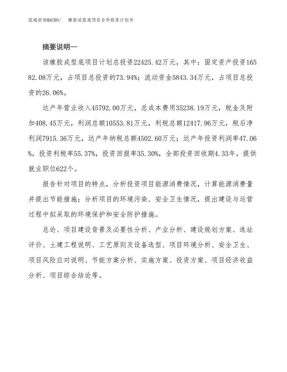 橡胶成型底项目合作投资计划书.docx_第2页