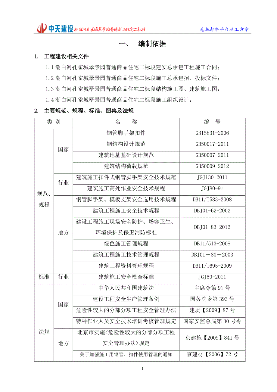 悬挑卸料平台施工方案翠景园二标段_第3页