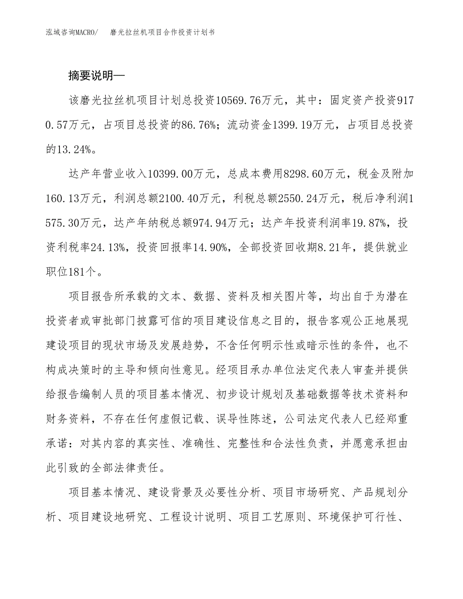 磨光拉丝机项目合作投资计划书.docx_第2页