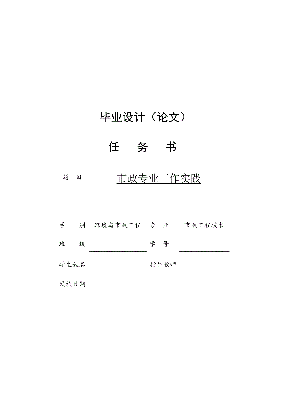 环境与市政毕业设计(论文)--市政专业工作实践_第2页