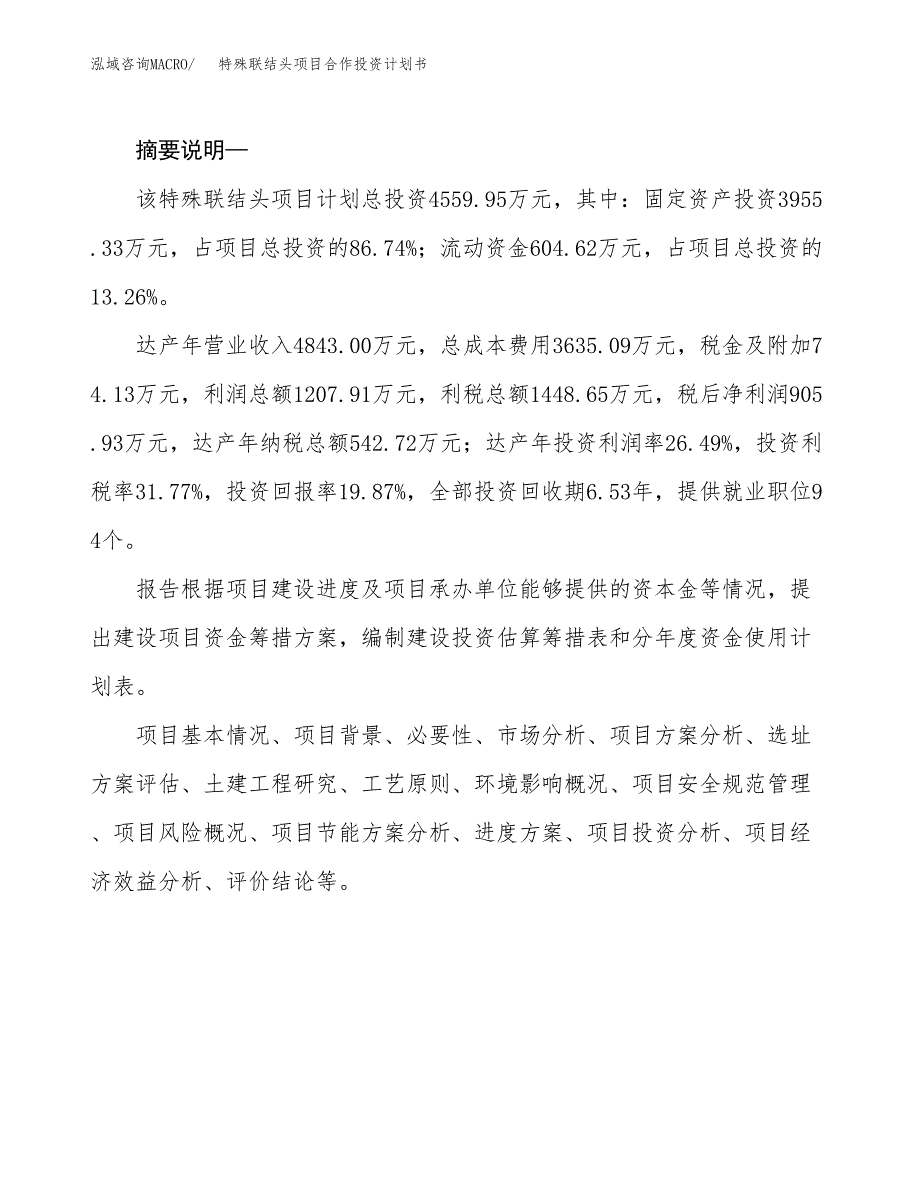 特殊联结头项目合作投资计划书.docx_第2页