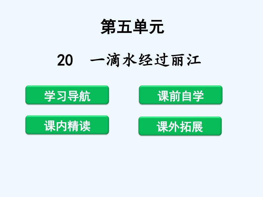 2018年八年级语文下册 第五单元 20 一滴水经过丽江 新人教版_第1页