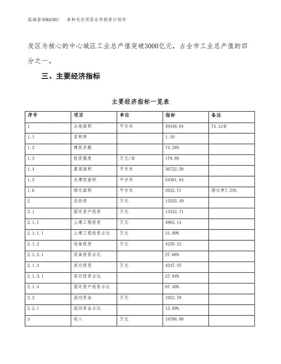 来料毛衣项目合作投资计划书（样本）.docx_第5页