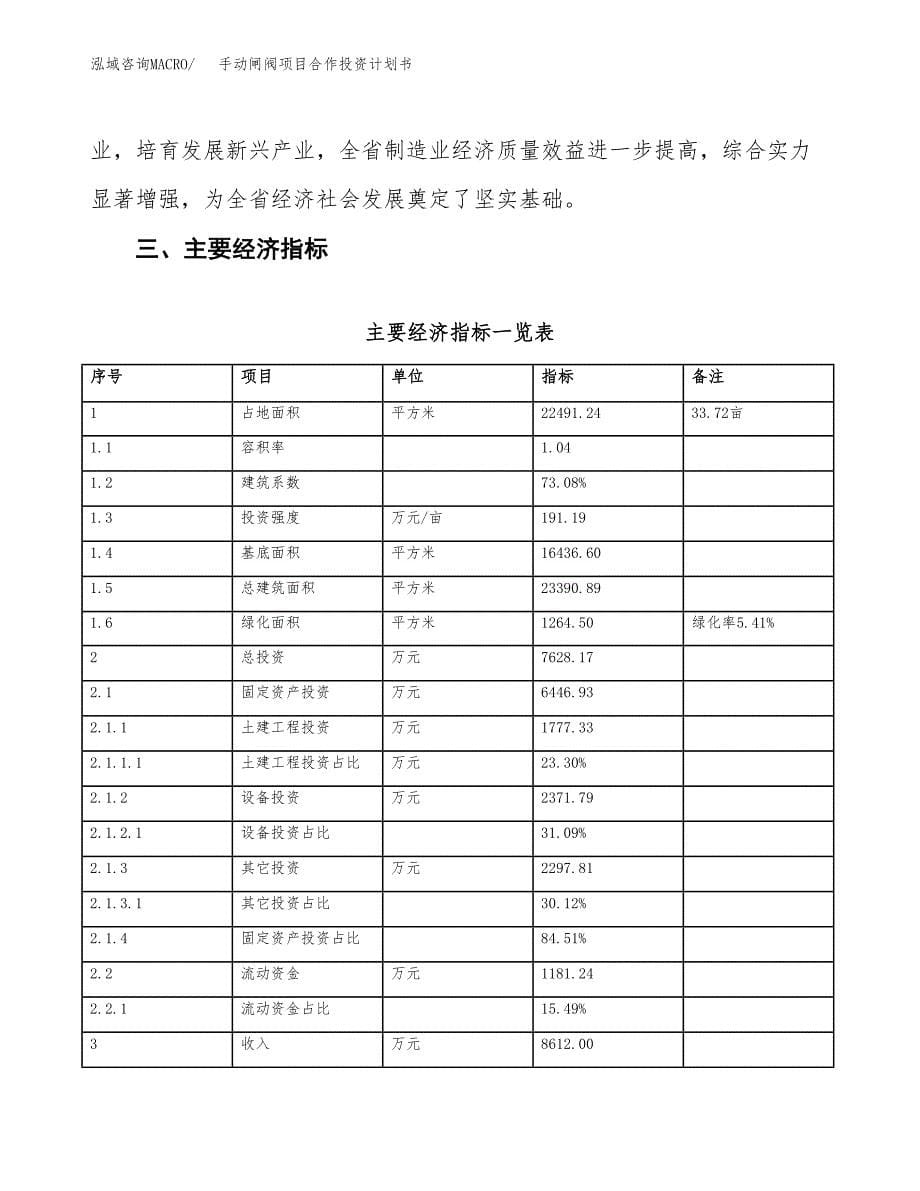 手动闸阀项目合作投资计划书（样本）.docx_第5页