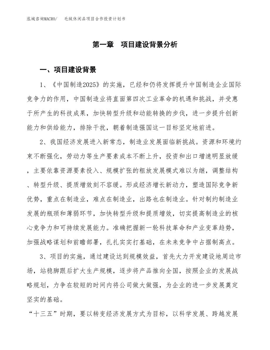 毛绒休闲品项目合作投资计划书.docx_第3页