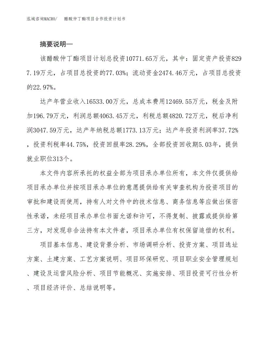 醋酸仲丁酯项目合作投资计划书.docx_第2页