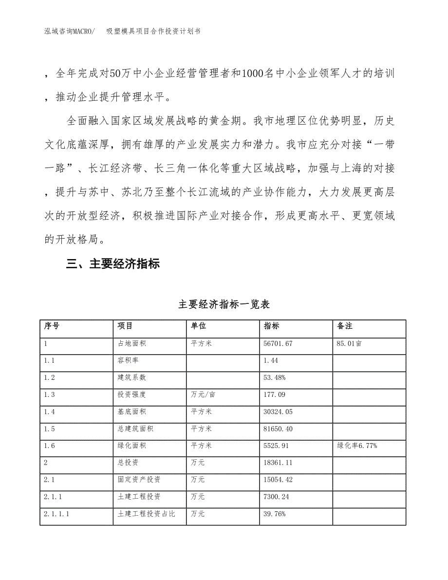 吸塑模具项目合作投资计划书（样本）.docx_第5页