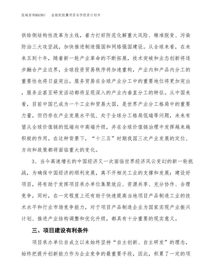 金能软胶囊项目合作投资计划书.docx_第5页