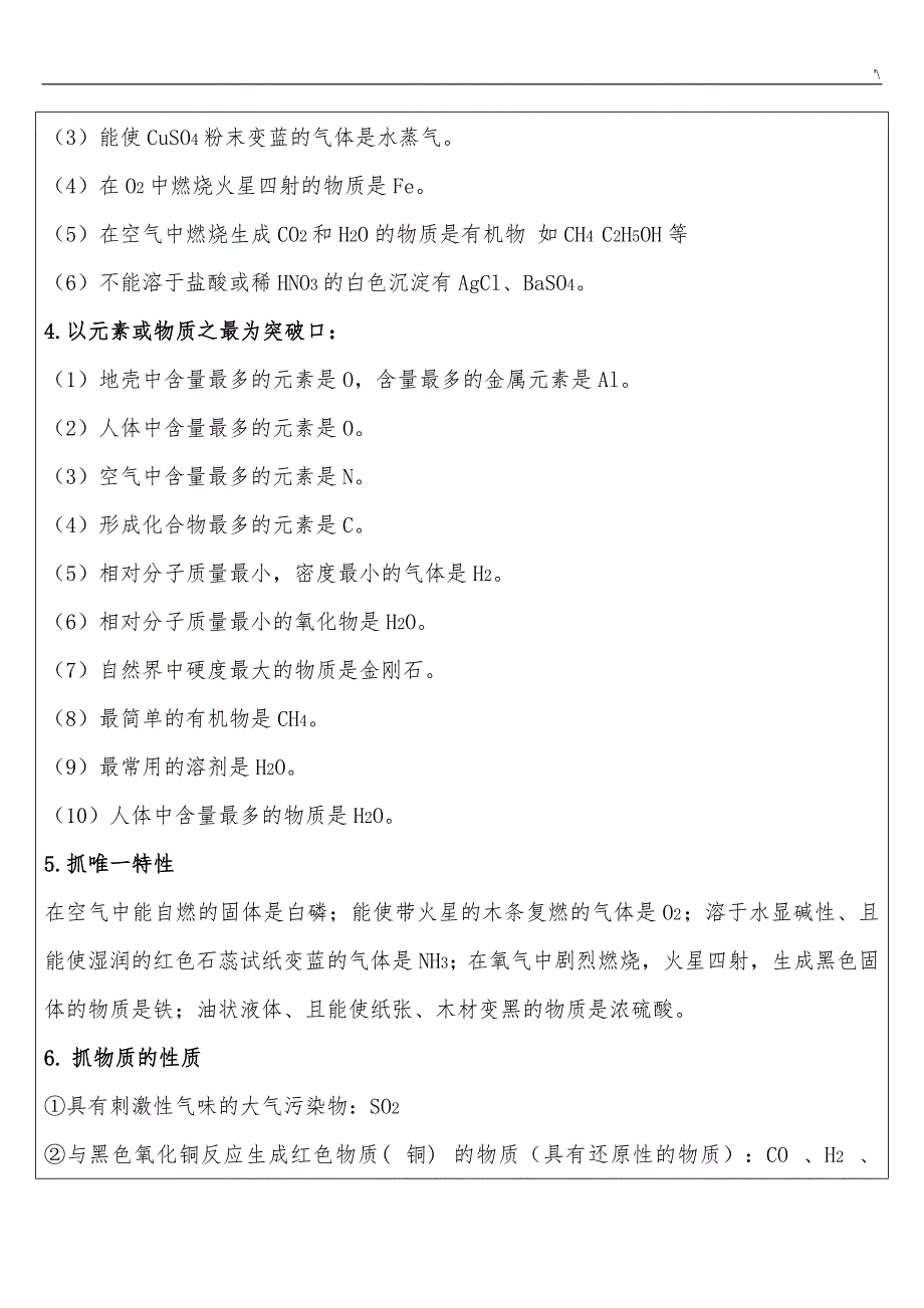 初级中学化学推断题主题材料_第3页