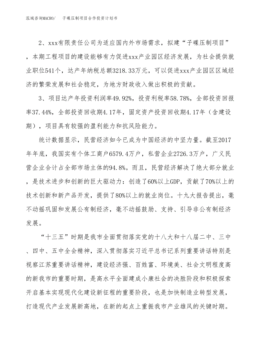 子碟压制项目合作投资计划书（样本）.docx_第4页