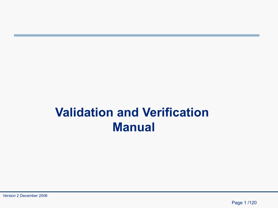 pcf validation and verification manual - world bank internet pcf的验证和验证手册-世界银行网络_第1页