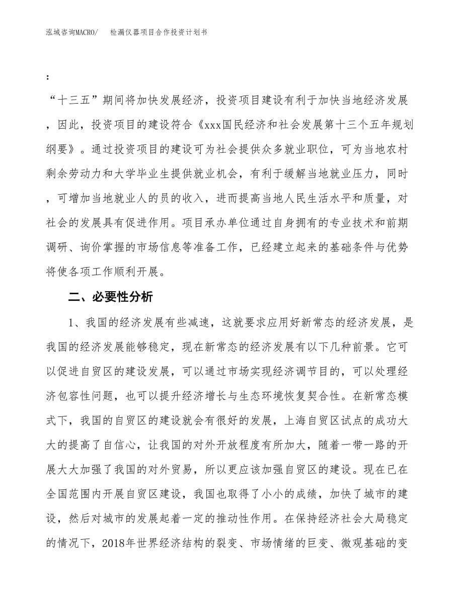 检漏仪器项目合作投资计划书.docx_第5页