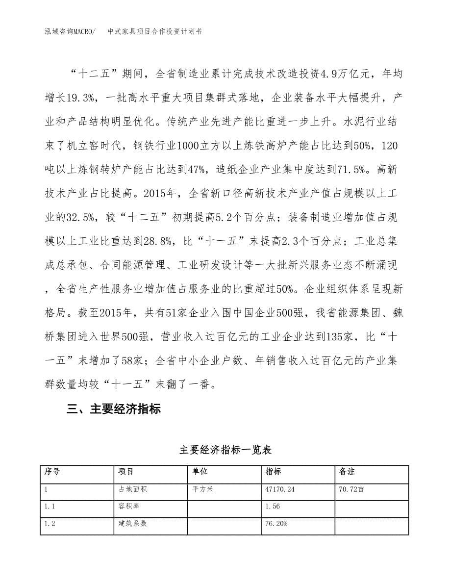 中式家具项目合作投资计划书（样本）.docx_第5页