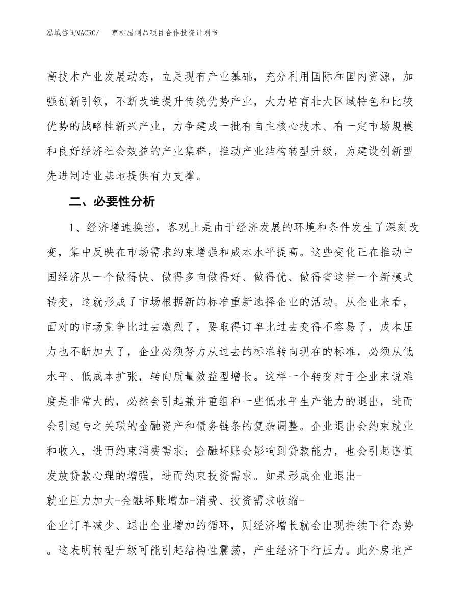 草柳腊制品项目合作投资计划书.docx_第5页