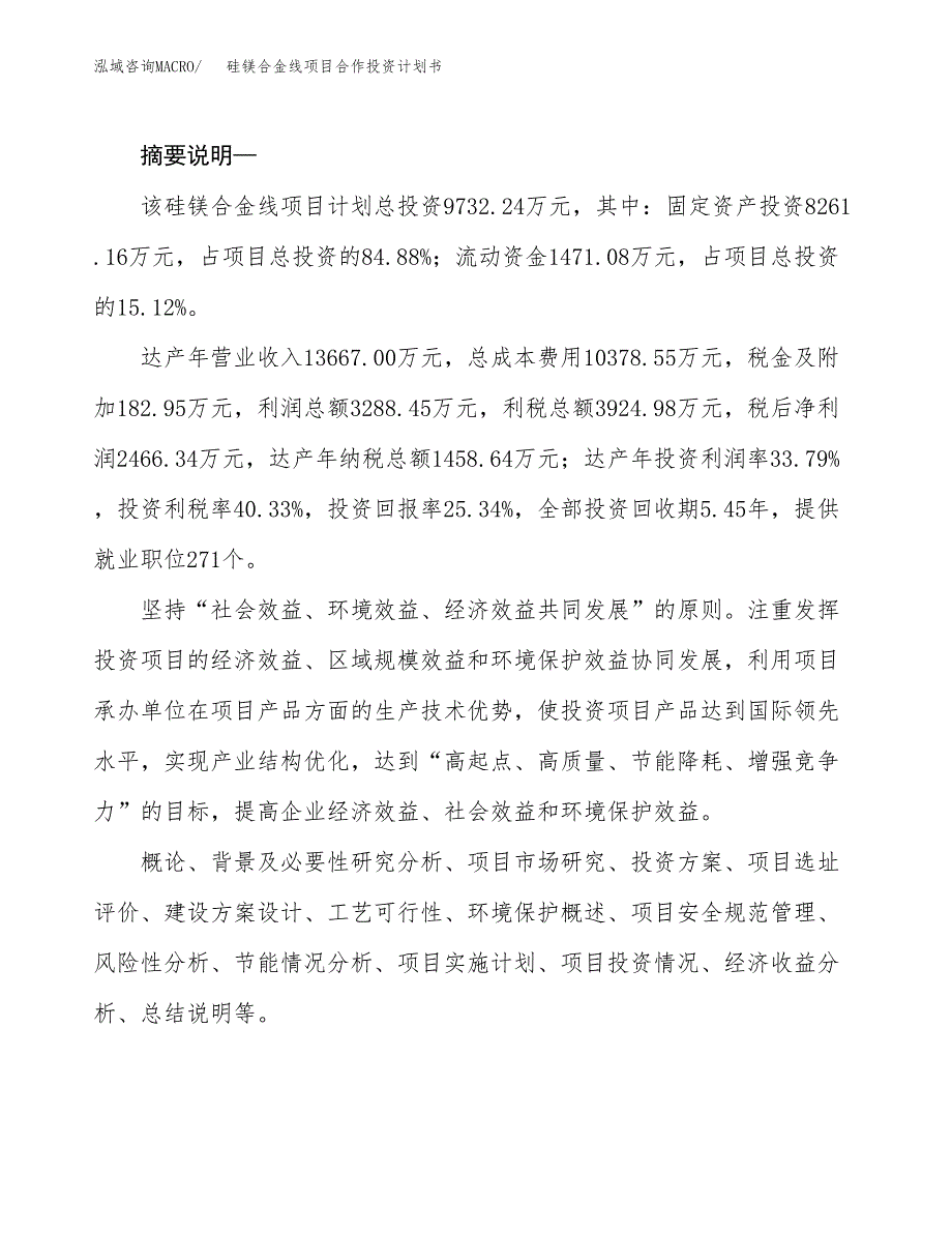 硅镁合金线项目合作投资计划书.docx_第2页