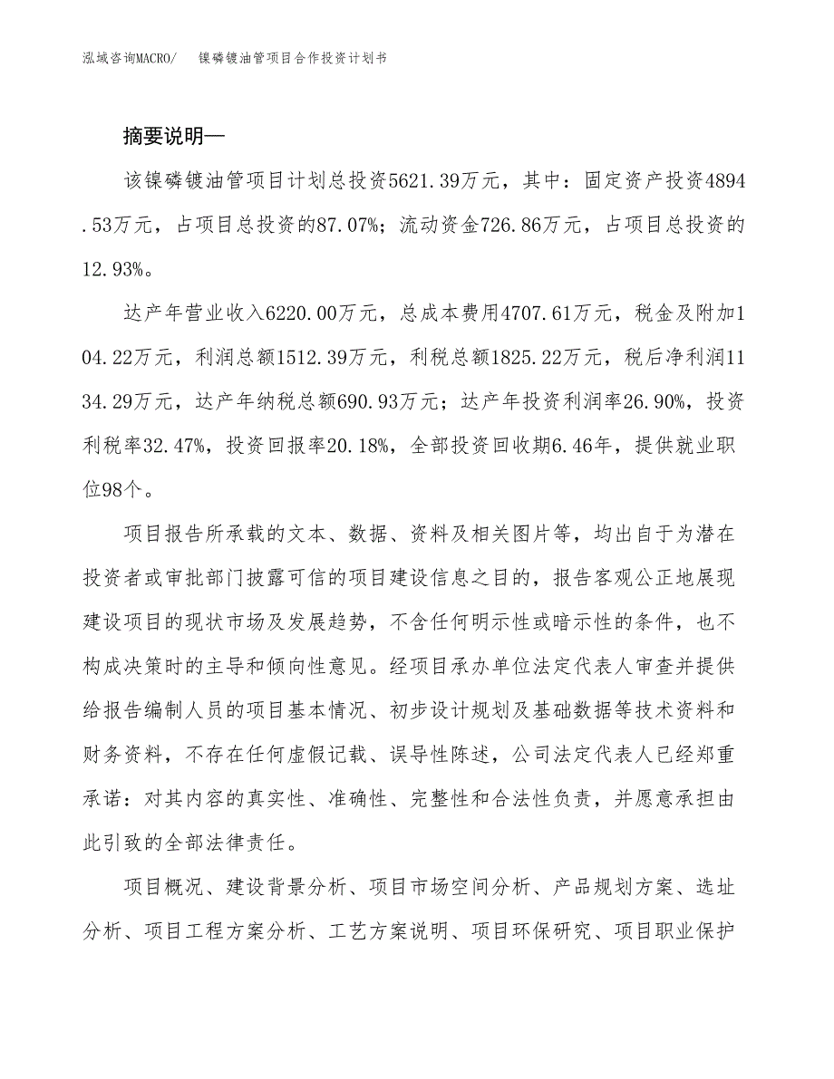 镍磷镀油管项目合作投资计划书.docx_第2页