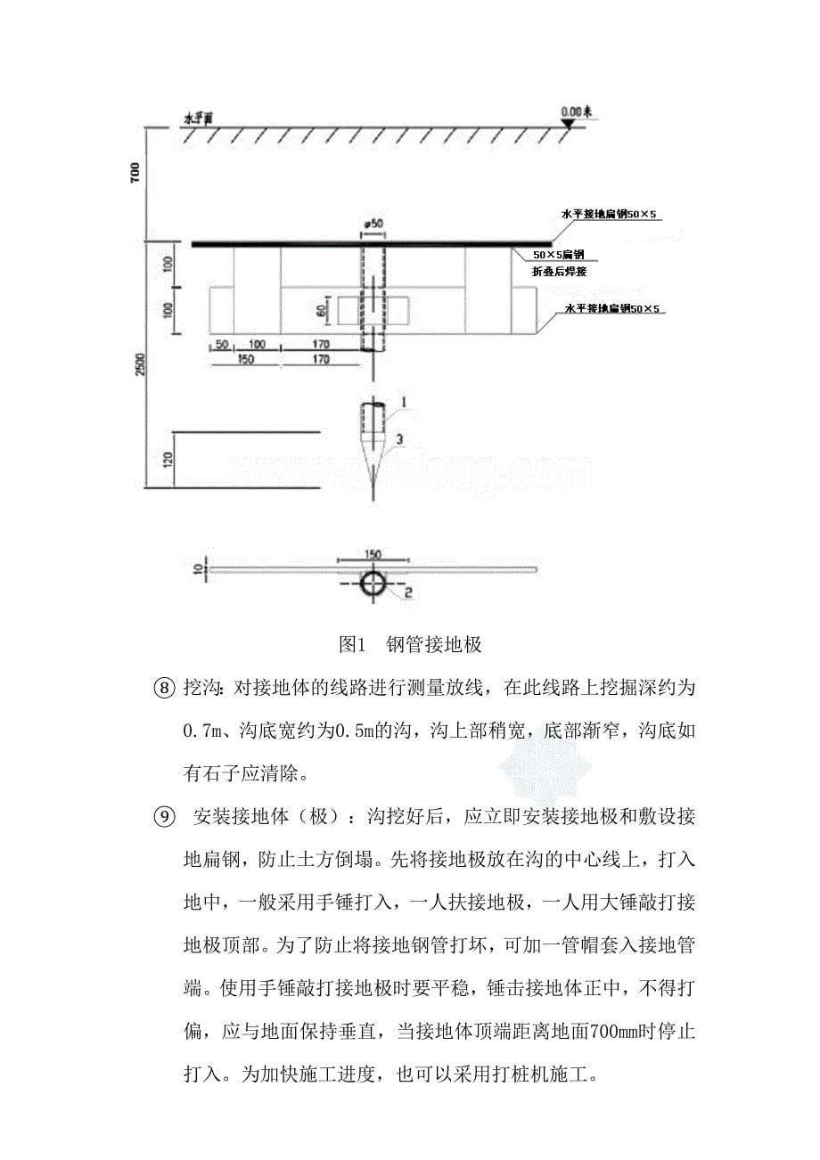 收费广场接地系统安装施工方案._第5页