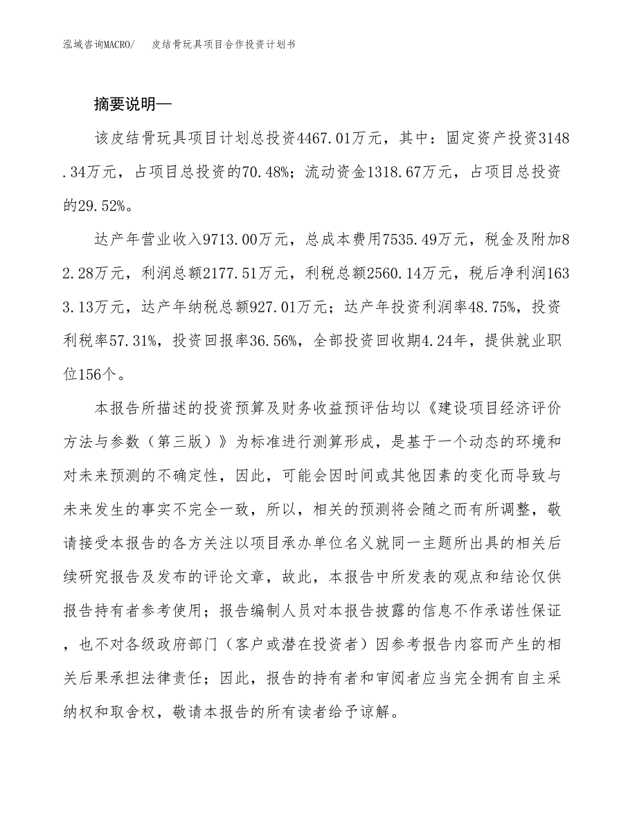 皮结骨玩具项目合作投资计划书.docx_第2页