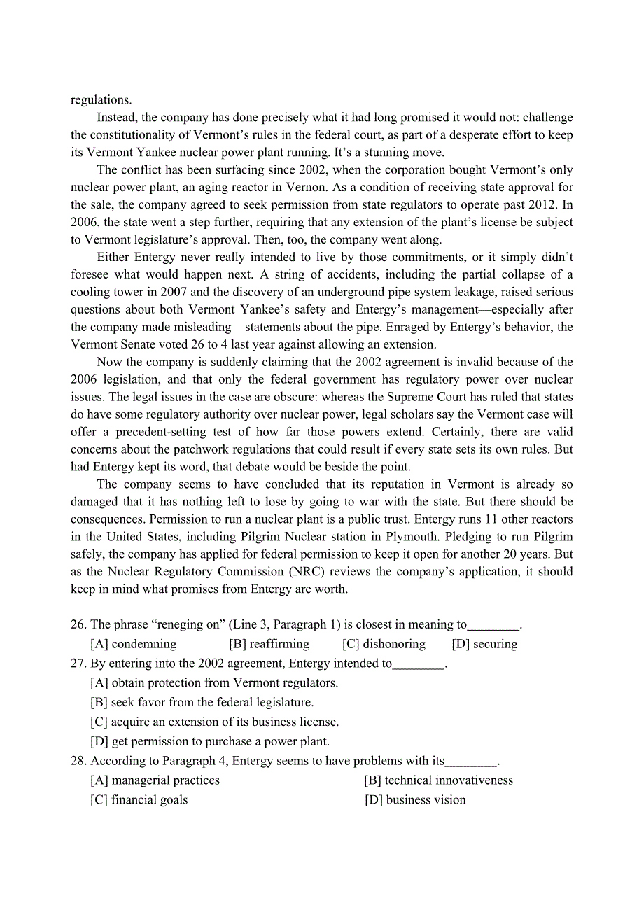 2012年考研英语一试题及答案完美打印资料_第4页