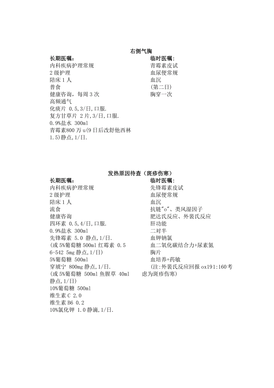 临床常见病医嘱资料_第3页